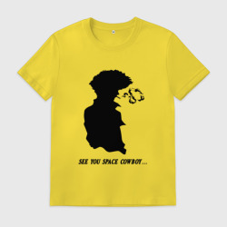 Мужская футболка хлопок Ковбой Бибоп Спайк Шпигель Аниме