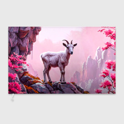 Флаг 3D Козлик в розовом свете