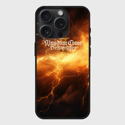 Чехол силиконовый для Apple iPhone 15 Pro матовый Kingdom Come Deliverance 2 молния