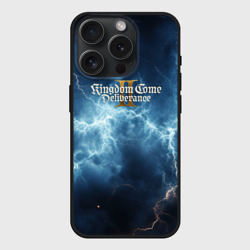 Чехол силиконовый для Apple iPhone 15 Pro матовый Kingdom Come Deliverance 2 синее небо