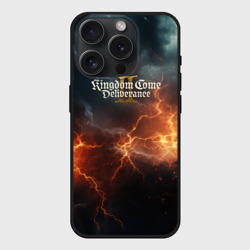 Чехол силиконовый для Apple iPhone 15 Pro матовый Kingdom Come Deliverance 2 лого на небе