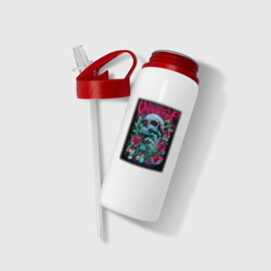 Бутылка для воды с трубочкой Пуля для моей возлюбленной рок - фото 2