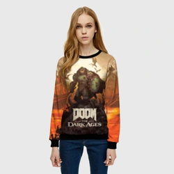 Женский свитшот 3D Палач рока Doom the dark ages - фото 2