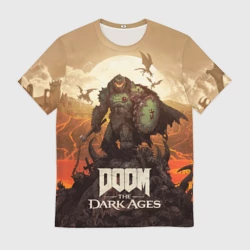 Мужская футболка 3D Палач рока Doom the dark ages