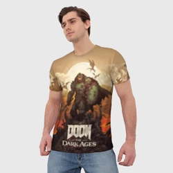 Мужская футболка 3D Палач рока Doom the dark ages - фото 2