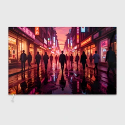 Флаг 3D Вечерний мегаполис