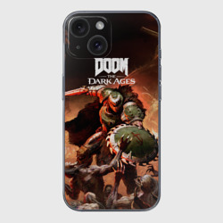 Чехол для iPhone 15 силиконовый с защитой камеры Doom slayer Doom the dark ages