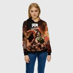 Женская толстовка 3D Doom slayer Doom the dark ages - фото 2