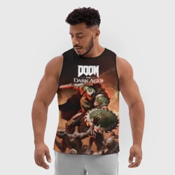 Мужская спортивная майка 3D Doom slayer Doom the dark ages - фото 2
