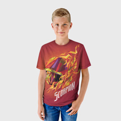 Детская футболка 3D Мортал Комбат - Скорпион - фото 2