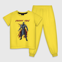 Детская пижама хлопок Finish him Sub-Zero Mortal Kombat 