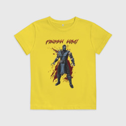 Детская футболка хлопок Finish him Sub-Zero Mortal Kombat 