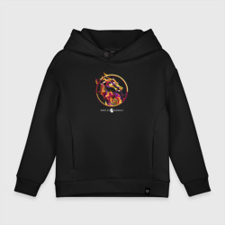 Детское худи Oversize хлопок Мортал Комбат - Скорпион эмблема