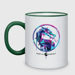 Кружка двухцветная Саб-Зиро эмблема Мортал Комбат 