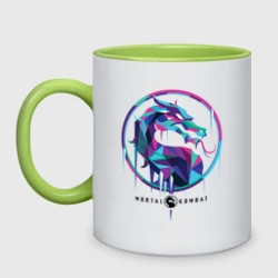 Кружка двухцветная Саб-Зиро эмблема Мортал Комбат 