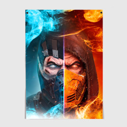 Постер Mortal Kombat - Саб-зиро и Скорпион