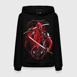 Женская толстовка 3D Дэдпул с катанами 