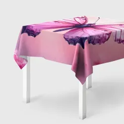 Скатерть 3D Розовая бабочка