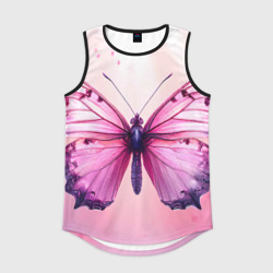 Мужская спортивная майка 3D Розовая бабочка