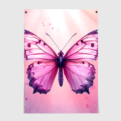 Постер Розовая бабочка