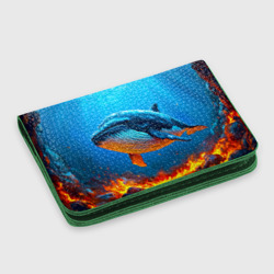 Картхолдер с принтом Кит и подводный огонь