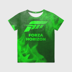 Детская футболка 3D Forza Horizon - green gradient
