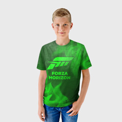 Детская футболка 3D Forza Horizon - green gradient - фото 2