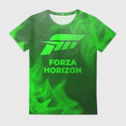 Женская футболка 3D Forza Horizon - green gradient