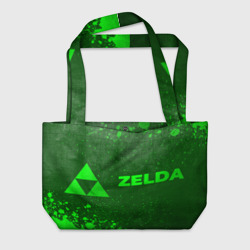 Пляжная сумка 3D Zelda - green gradient по-горизонтали