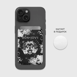 Картхолдер Magsafe магнитный Bon Jovi рок пес - фото 2