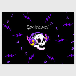Поздравительная открытка Evanescence неоновый череп