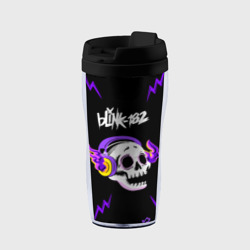 Термокружка-непроливайка Blink 182 неоновый череп