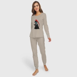 Женская пижама с лонгсливом хлопок Игрит - поднятие уровня в одиночку - фото 2