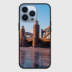 Чехол для iPhone 13 Pro Большеохтинский мост в Санкт-Петербурге