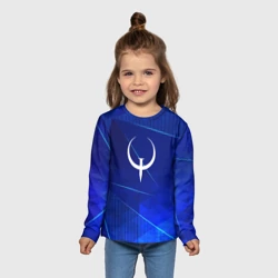 Детский лонгслив 3D Quake blue poly - фото 2