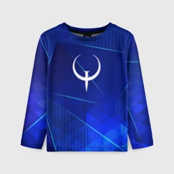 Детский лонгслив 3D Quake blue poly