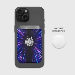 Картхолдер Magsafe магнитный Disturbed neon energy - фото 2