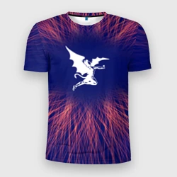 Мужская футболка 3D Slim Black Sabbath red energy