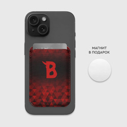Картхолдер Magsafe магнитный Beastars red poly - фото 2