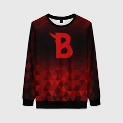 Женский свитшот 3D Beastars red poly