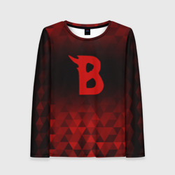 Женский лонгслив 3D Beastars red poly