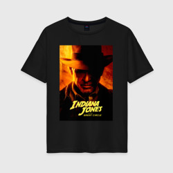 Женская футболка хлопок Oversize Indiana Jones and the Great Circle