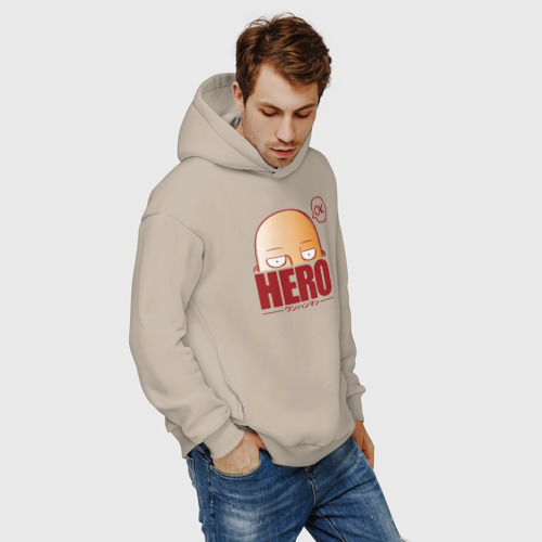 Мужское худи Oversize хлопок Ванпанч герой hero - фото 7