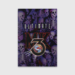 Обложка для паспорта матовая кожа Ultimate mortal kombat logo