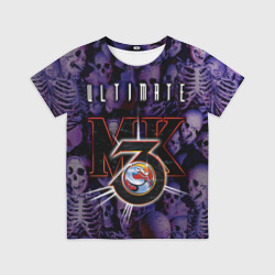 Детская футболка 3D Ultimate mortal kombat logo