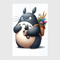 Магнитный плакат 2Х3 Totoro and black cat - anime