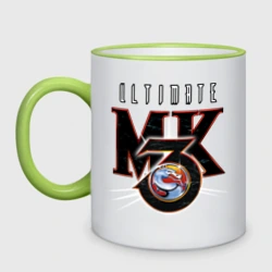 Кружка двухцветная Ultimate mortal kombat - logo