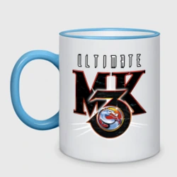 Кружка двухцветная Ultimate mortal kombat - logo