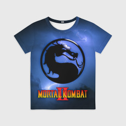 Детская футболка 3D Мортал комбат 2 - логотип