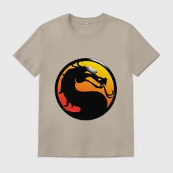 Мужская футболка хлопок Mortal kombat logo